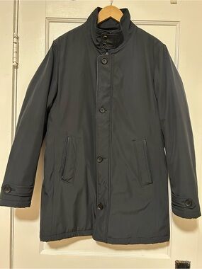 Navy Water Resistant Coat